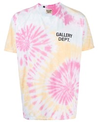 Мужская разноцветная футболка с круглым вырезом с принтом тай-дай от GALLERY DEPT.