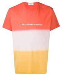 Мужская разноцветная футболка с круглым вырезом с принтом тай-дай от Givenchy