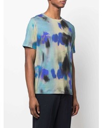 Мужская разноцветная футболка с круглым вырезом с принтом тай-дай от Paul Smith