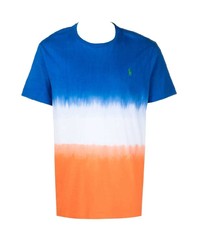 Мужская разноцветная футболка с круглым вырезом с принтом тай-дай от Polo Ralph Lauren