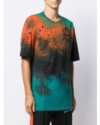 Мужская разноцветная футболка с круглым вырезом с принтом тай-дай от Mauna Kea