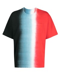 Мужская разноцветная футболка с круглым вырезом с принтом тай-дай от Sacai