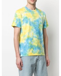 Мужская разноцветная футболка с круглым вырезом с принтом тай-дай от Mastermind World
