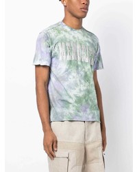 Мужская разноцветная футболка с круглым вырезом с принтом тай-дай от Stain Shade