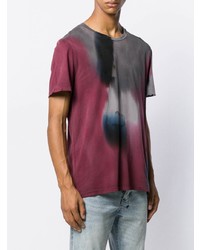 Мужская разноцветная футболка с круглым вырезом с принтом тай-дай от Zadig & Voltaire