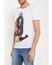 Мужская разноцветная футболка с круглым вырезом с принтом от Alcott