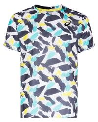 Мужская разноцветная футболка с круглым вырезом с принтом от Asics