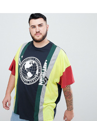 Мужская разноцветная футболка с круглым вырезом с принтом от ASOS DESIGN