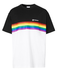 Мужская разноцветная футболка с круглым вырезом с принтом от Burberry