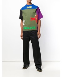 Мужская разноцветная футболка с круглым вырезом с принтом от Walter Van Beirendonck