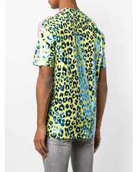 Мужская разноцветная футболка с круглым вырезом с принтом от DSQUARED2