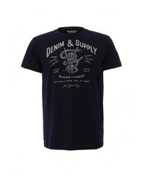 Мужская разноцветная футболка с круглым вырезом с принтом от Denim &amp; Supply Ralph Lauren