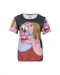 Женская разноцветная футболка с круглым вырезом с принтом от Eleven Paris