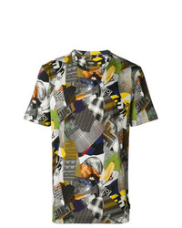 Мужская разноцветная футболка с круглым вырезом с принтом от Fendi