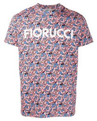 Мужская разноцветная футболка с круглым вырезом с принтом от Fiorucci