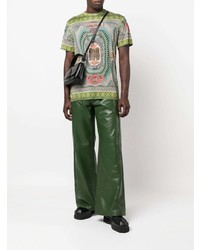 Мужская разноцветная футболка с круглым вырезом с принтом от Jean Paul Gaultier