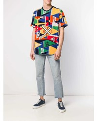 Мужская разноцветная футболка с круглым вырезом с принтом от Polo Ralph Lauren