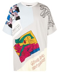 Мужская разноцветная футболка с круглым вырезом с принтом от Haculla