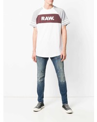 Мужская разноцветная футболка с круглым вырезом с принтом от G-Star Raw Research