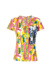 Женская разноцветная футболка с круглым вырезом с принтом от Marni