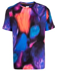 Мужская разноцветная футболка с круглым вырезом с принтом от Paul Smith