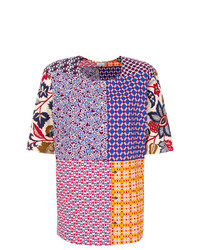 Женская разноцветная футболка с круглым вырезом с принтом от Pierre Louis Mascia