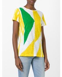 Женская разноцветная футболка с круглым вырезом с принтом от Proenza Schouler