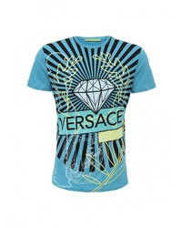 Мужская разноцветная футболка с круглым вырезом с принтом от Versace Jeans