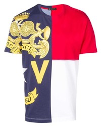 Мужская разноцветная футболка с круглым вырезом с принтом от Versace