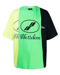 Мужская разноцветная футболка с круглым вырезом с принтом от We11done