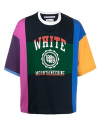Мужская разноцветная футболка с круглым вырезом с принтом от White Mountaineering
