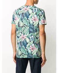 Мужская разноцветная футболка с круглым вырезом с цветочным принтом от Tommy Hilfiger
