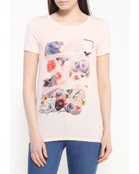 Женская разноцветная футболка с круглым вырезом от Baon