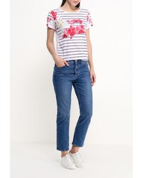 Женская разноцветная футболка с круглым вырезом от Baon