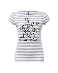 Женская разноцветная футболка с круглым вырезом от Concept Club