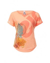 Женская разноцветная футболка с круглым вырезом от Desigual