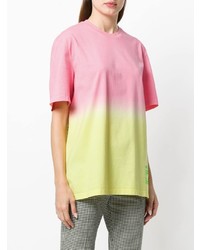 Женская разноцветная футболка с круглым вырезом от MSGM