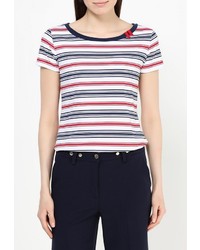 Женская разноцветная футболка с круглым вырезом от EA7