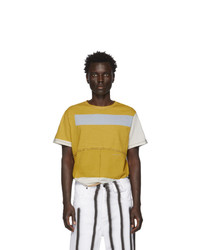 Мужская разноцветная футболка с круглым вырезом от Eckhaus Latta
