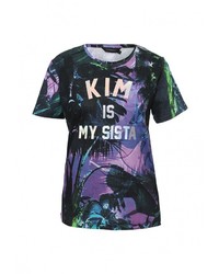 Женская разноцветная футболка с круглым вырезом от Eleven Paris