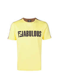 Мужская разноцветная футболка с круглым вырезом от Fendi