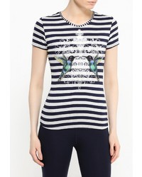 Женская разноцветная футболка с круглым вырезом от Grishko