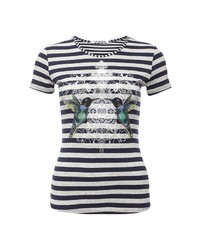 Женская разноцветная футболка с круглым вырезом от Grishko