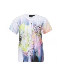 Женская разноцветная футболка с круглым вырезом от Just Cavalli