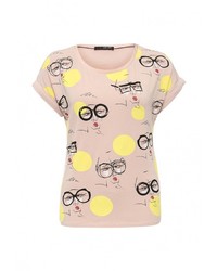 Женская разноцветная футболка с круглым вырезом от Liu Jo