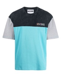 Мужская разноцветная футболка с круглым вырезом от Moschino