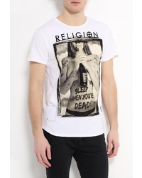 Мужская разноцветная футболка с круглым вырезом от Religion