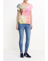 Женская разноцветная футболка с круглым вырезом от Roxy