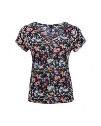 Женская разноцветная футболка с круглым вырезом от s.Oliver Denim