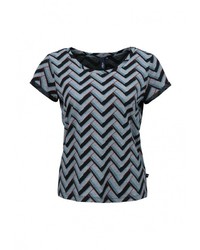 Женская разноцветная футболка с круглым вырезом от s.Oliver Denim